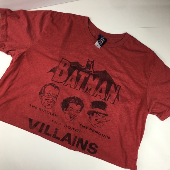 Junk Food Clothing Other - Junk Food Batman Villains Red Graphic T-Shirt